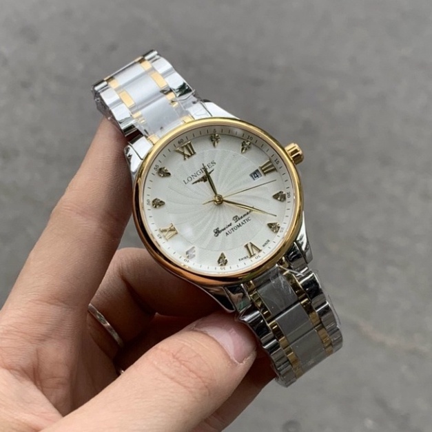 Đồng Hồ Nam lon.gines Sapphire L25184 Máy Cơ Automatic Nhật Mặt vân xoáy
