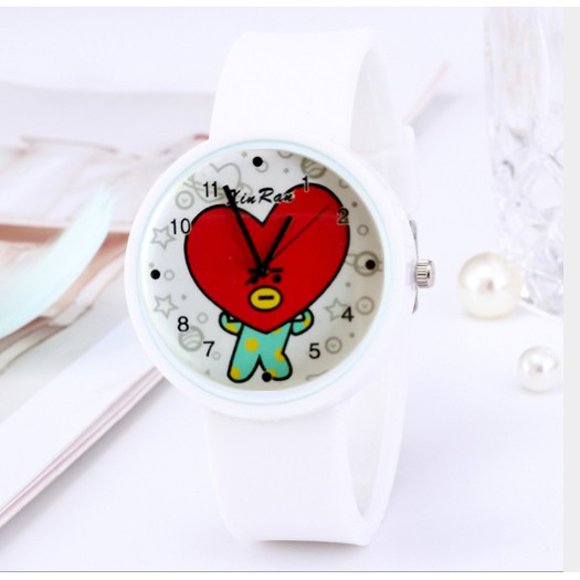 Đồng Hồ Đeo Tay In Hình Bt21 Dễ Thương Xinh Xắn