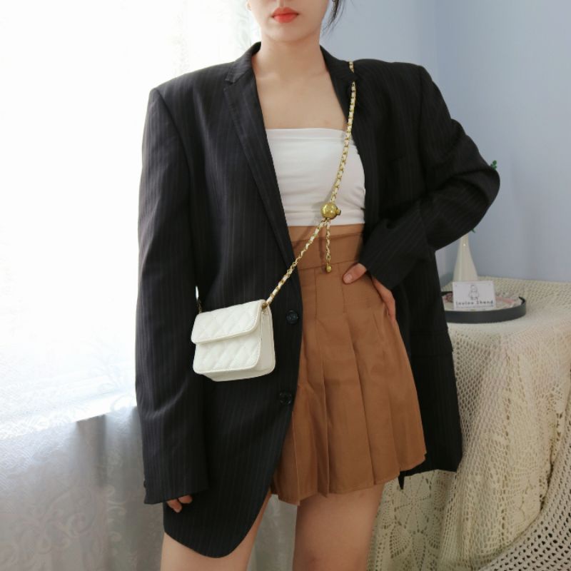 BLAZER MENSWEAR đen sọc xám