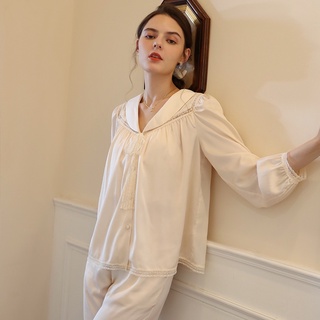 🌱bộ lụa mặc nhà ☘️đồ ngủ pijama lụa cao cấp siêu mát mềm mịn - elsa