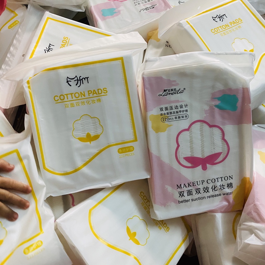 Bông tẩy trang Laneila túi 222 miếng BL3 -Hình thật