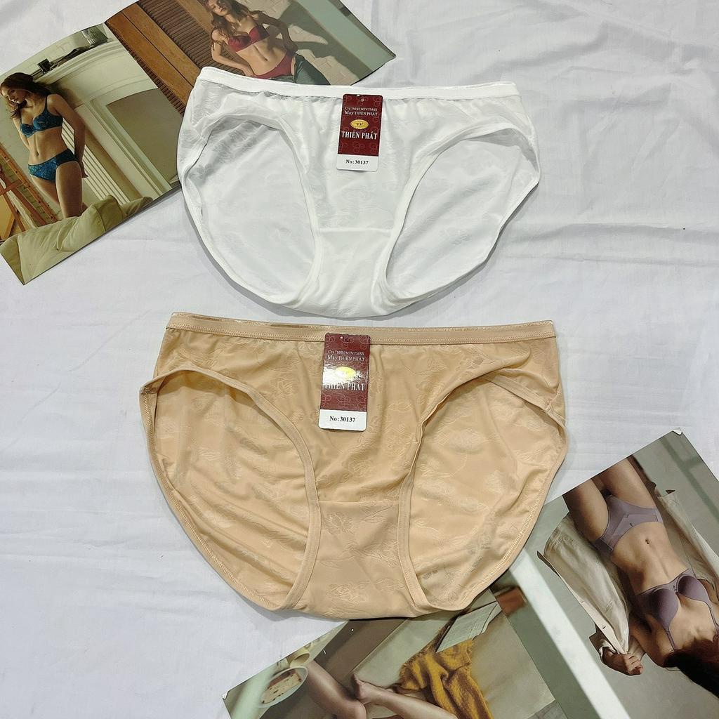 Quần lót nữ thun lạnh trơn cao cấp 30137 cạp thấp lưng chất liệu mềm mịn thoáng mát size 50kg-60kg