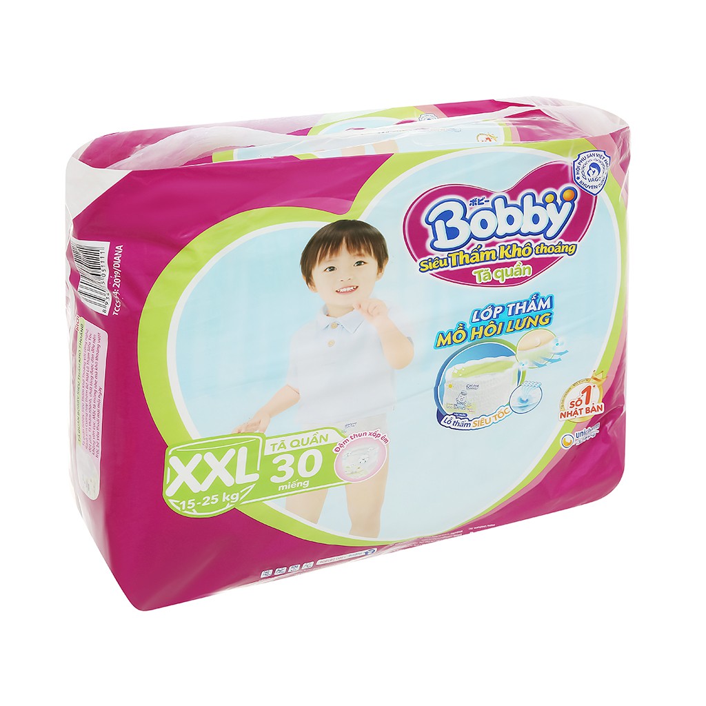 Tã quần Bobby XXL30 ( từ 16-25kg) - HSD luôn mới