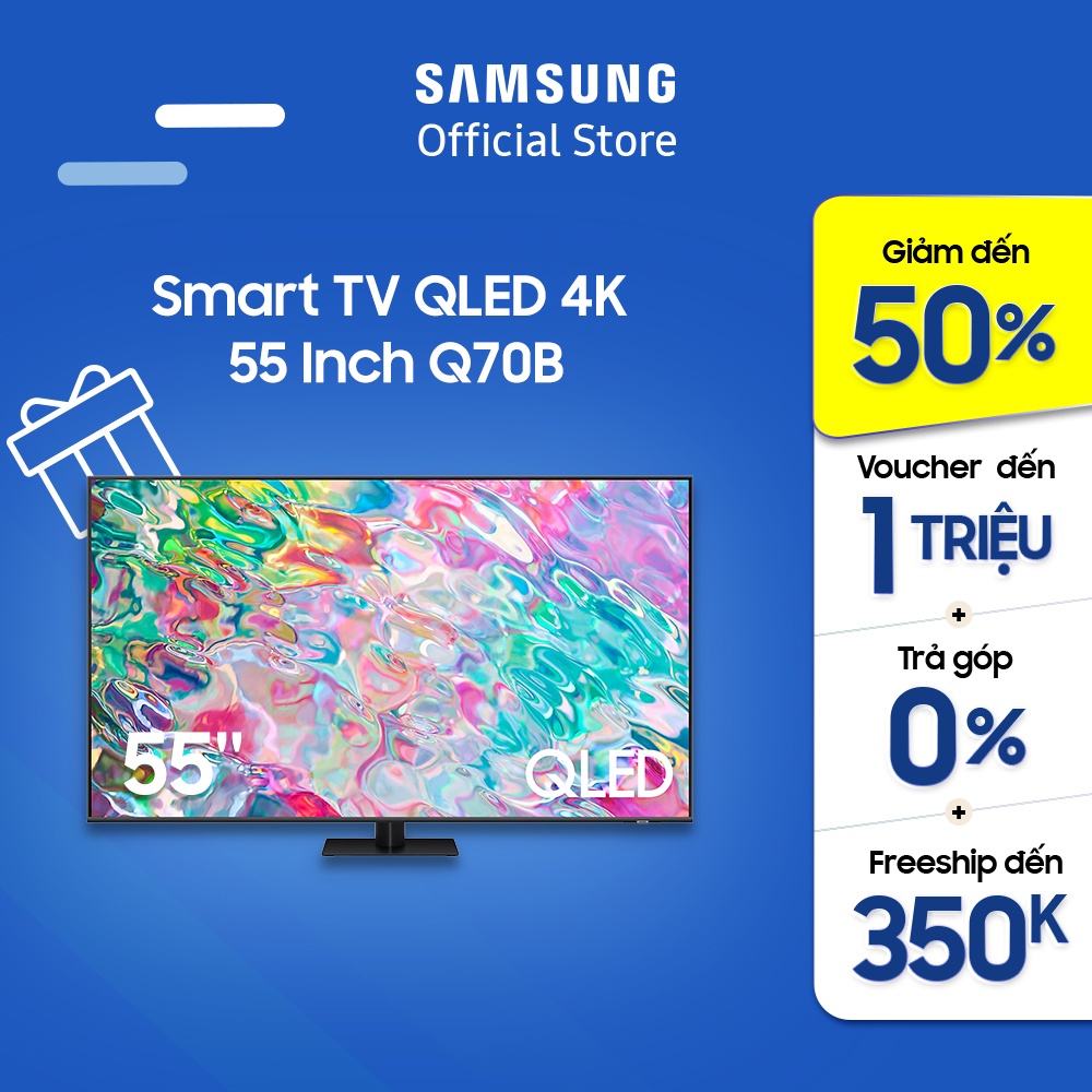 [Mã ELMALL5 giảm 5% đơn 300K] Smart Tivi QLED Samsung 4K 55 Inch QA55Q70BAKXXV - Miễn phí lắp đặt