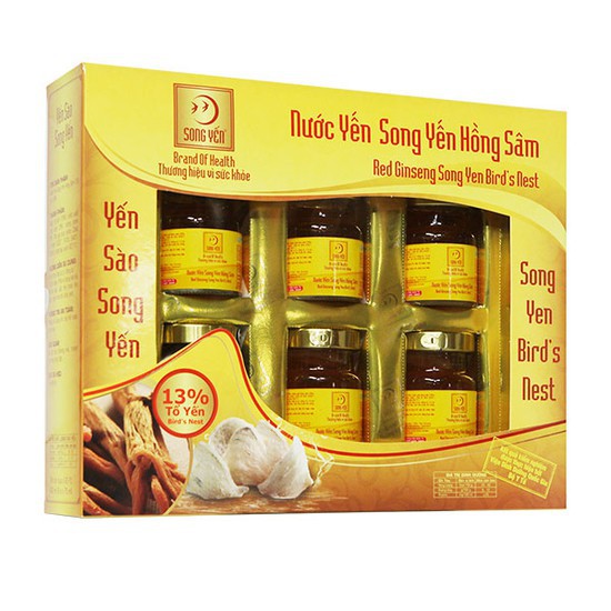 Yến Hồng sâm Song Yến 6 hũ x 70ml