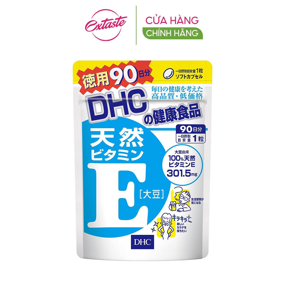 Viên uống bổ sung vitamin e dhc chống oxy hóa từ đậu nành chống lão hóa da 30/90 ngày Extaste