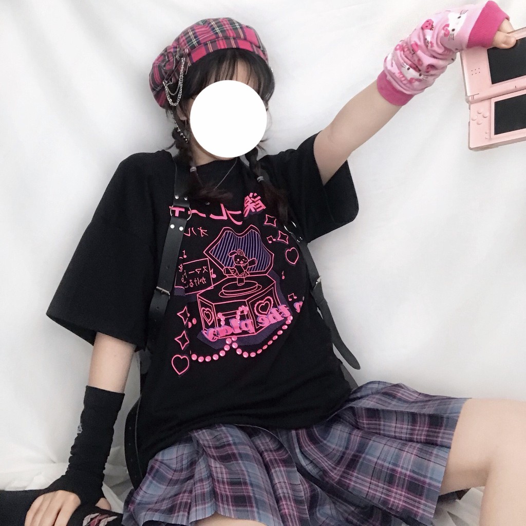 <S-2XL> ÁO THUN FORM RỘNG HÌNH HỘP NHẠC CỦA GẤU SIÊU CUTE - ORDER 10 NGÀY | BigBuy360 - bigbuy360.vn