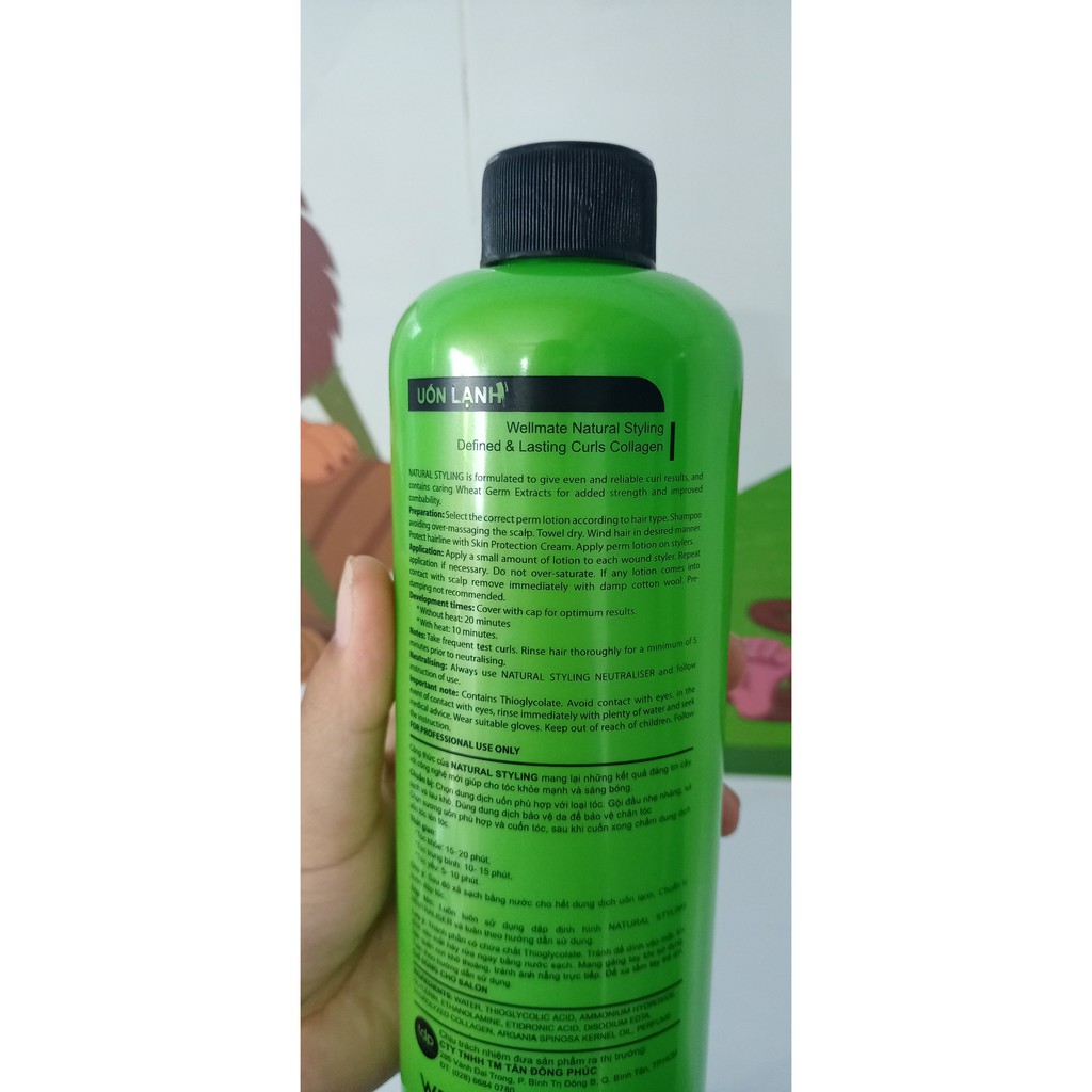 Uốn lạnh Wellmate 500ml - 1 cặp 2 chay gồm uốn lạnh và dập uốn lạnh