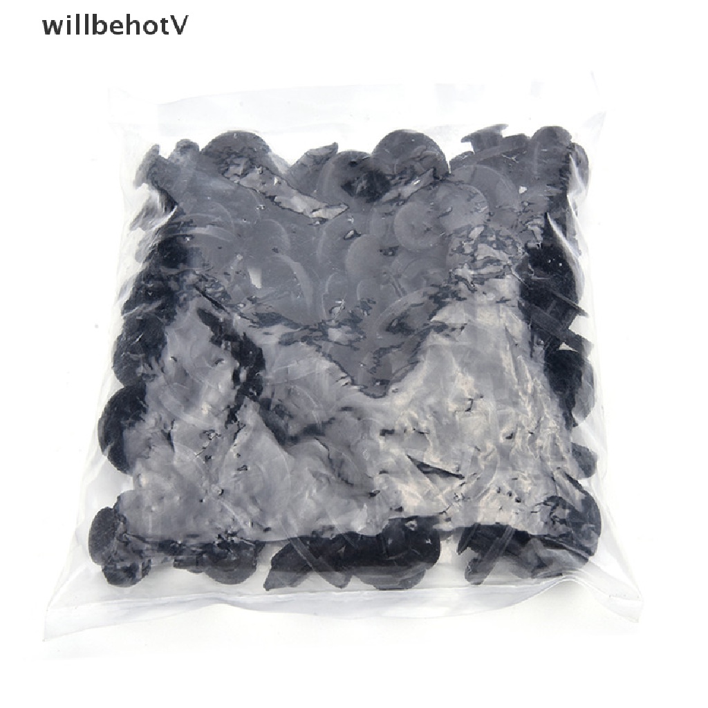 Set 50 Đinh Tán Nhựa 8mm Màu Đen Chuyên Dụng Cho Xe Hơi Fender