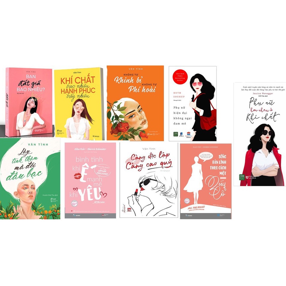 Sách - Combo  tác giả Vãn Tình: Bạn đắt giá, khí chất bao nhiêu, bình tĩnh khi ê, lấy tình thâm..