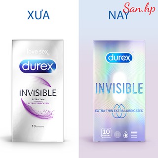Bao Cao Su Durex Invisible Extra Thin Extra Lubricated 10 Bao