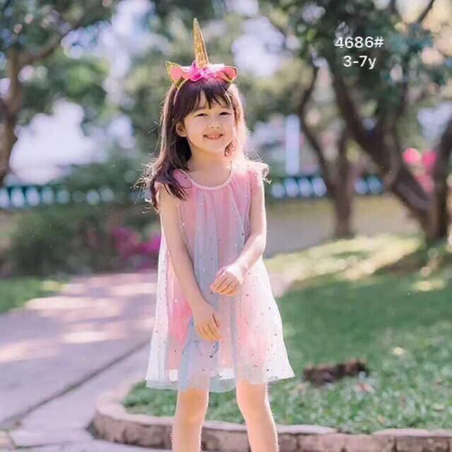 Đầm Pony hồng xinh lung linh với chất liệu voan nhẹ mịn [KÈM BĂNG ĐÔ]