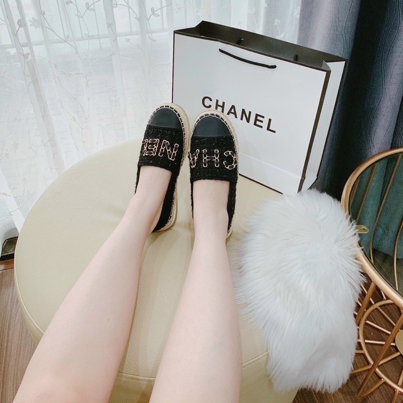 giày lười chanel xích ( mẫu mới - ảnh thật )