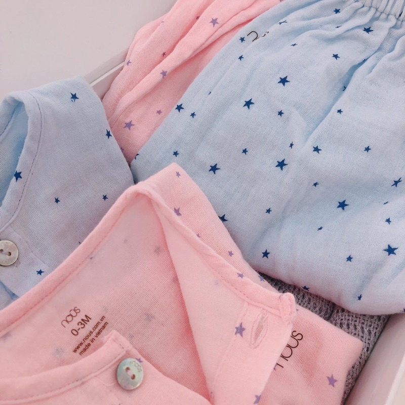 Bộ dài tay cài thẳng dài xô cho bé trai/bé gái