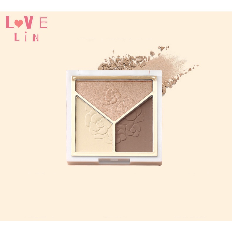 [Hàng mới về] Bảng phấn trang điểm mắt / mũi / má hồng có độ bóng cao ba màu sắc đẹp mắt Lameila | BigBuy360 - bigbuy360.vn