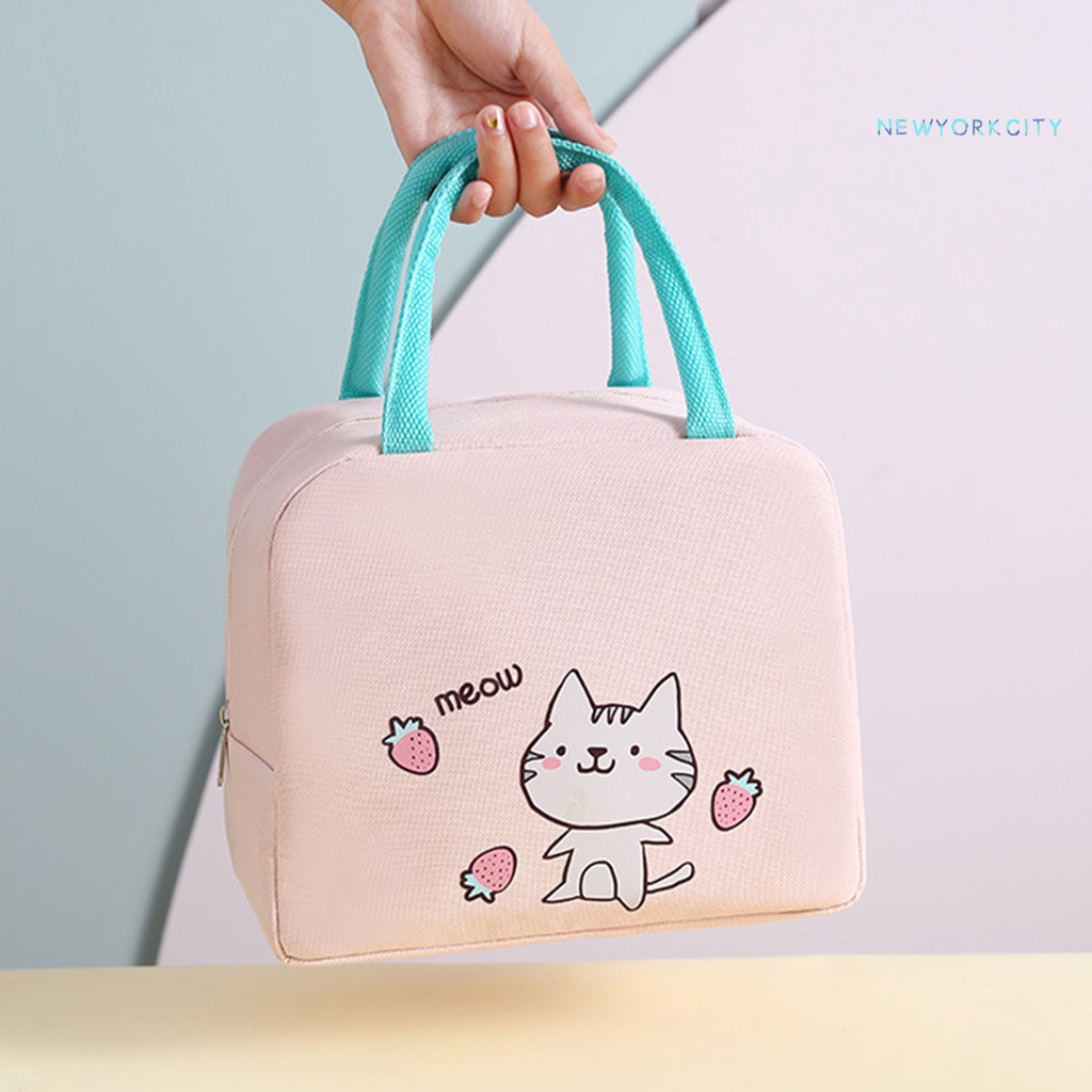Túi Giữ Nhiệt Đựng Hộp Cơm Trưa NYC Vải Chống Thấm Nước Sức Chứa Lớn Dễ Lau Chùi
