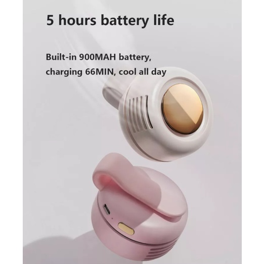 Quạt Usb Mini Cầm Tay Dễ Thương Có Thể Sạc Lại Kèm Kẹp Tiện Dụng