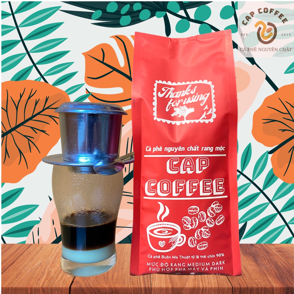 Cà phê nguyên chất Robusta Honey 500gr xay pha phin, rang mộc - vị trái cây, chocolate, đắng nhẹ - Medium | BigBuy360 - bigbuy360.vn