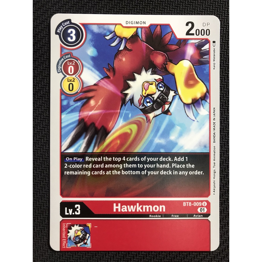 Thẻ bài Digimon BT8-009 - Hawkmon - Digimon - Uncommon