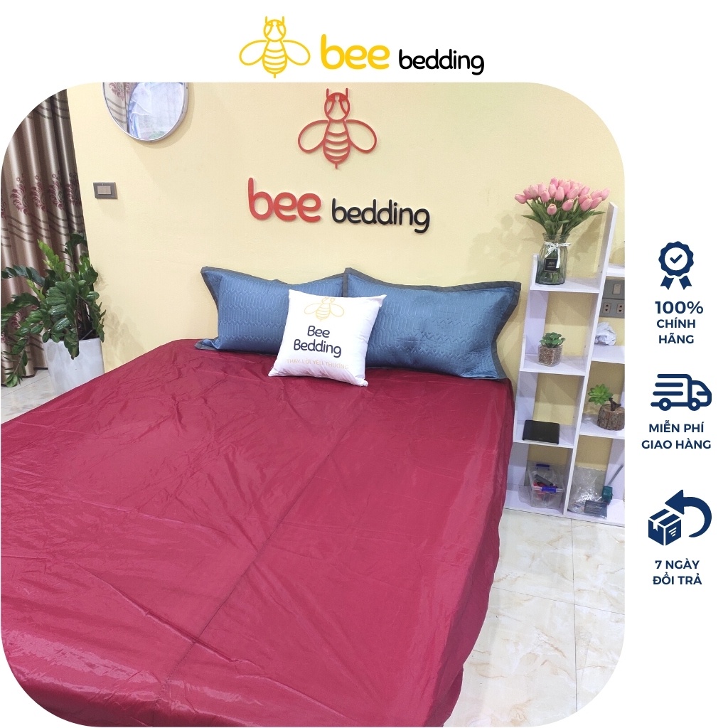 Ga chống thấm nước màu trơn Bee Bedding - drap chống thấm hàn quốc giá rẻ [ kích thước 1m2, 1m6, 1m8, 2m x 2m2 ]