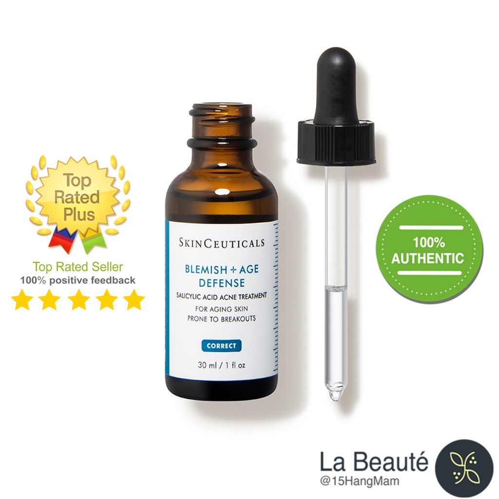 [Mã 66FMCGSALE hoàn 8% xu đơn 500K] SkinCeuticals Blemish + Age Defense - Serum Giảm Mụn Và Chống Lão Hóa 30ml