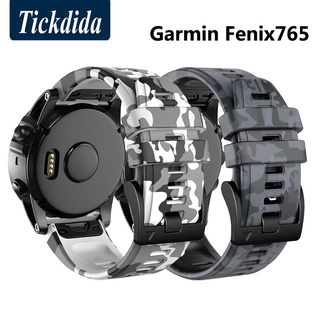 Dây đeo bằng silicone màu camo cho đồng hồ garmin fenix 6x 7x 7 6 5 5x 22mm 26mm 3 hr