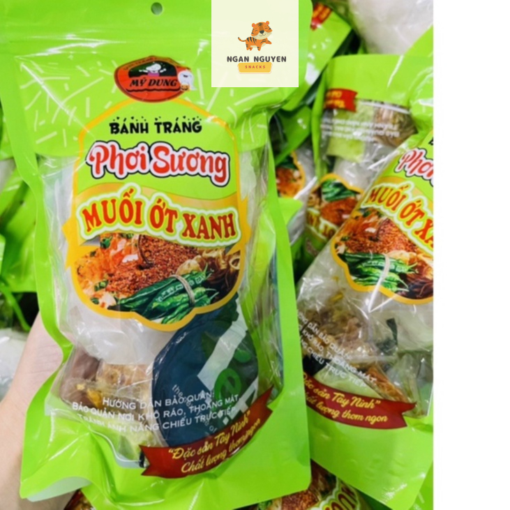 Bánh tráng phơi xương muối ớt xanh Mỹ Dung cay nồng đặc sản Tây Ninh