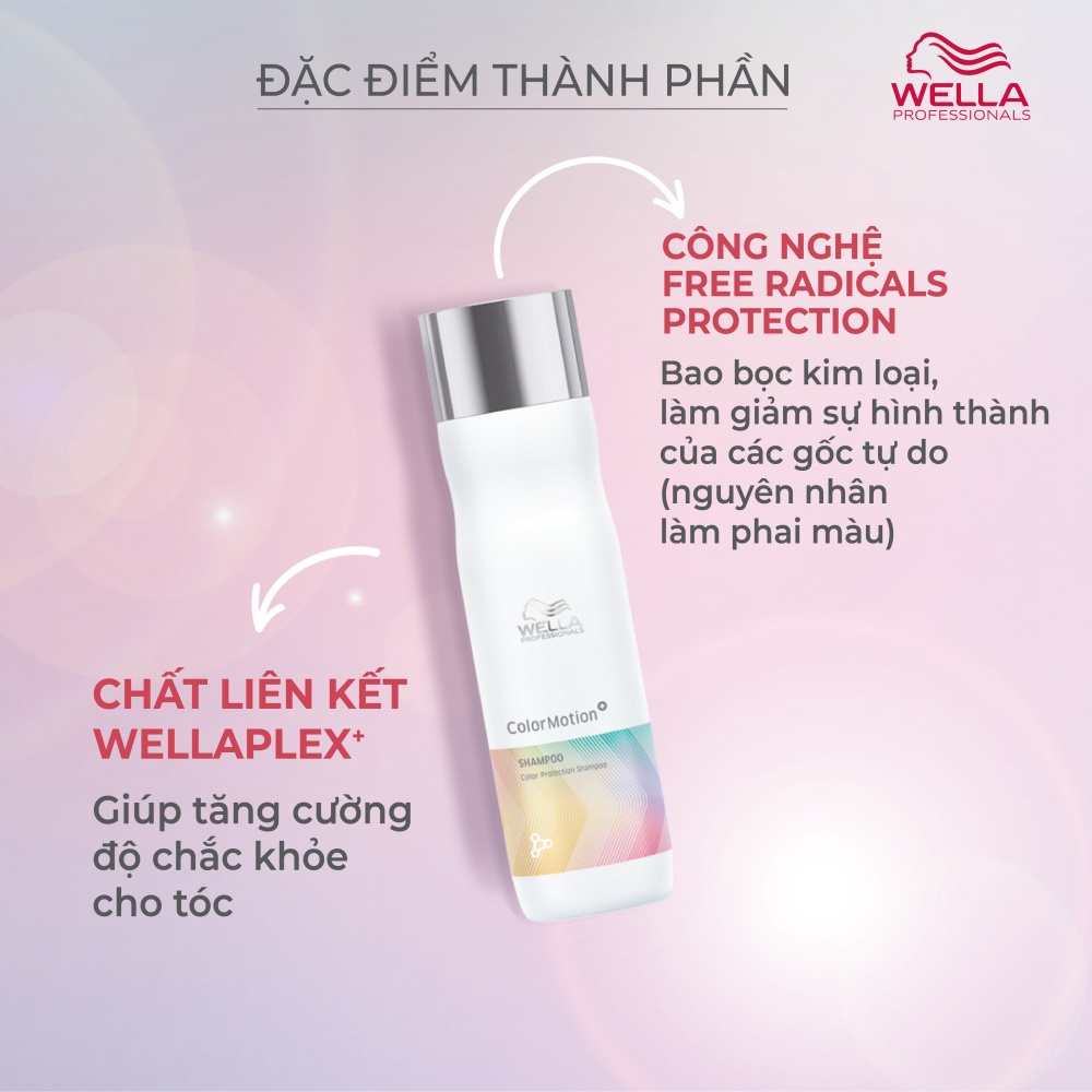 Dầu Gội Wella Color Motion Dành Cho Tóc Nhuộm, Giúp Bảo Vệ Lớp Màu Đẹp 250ml-1000ml