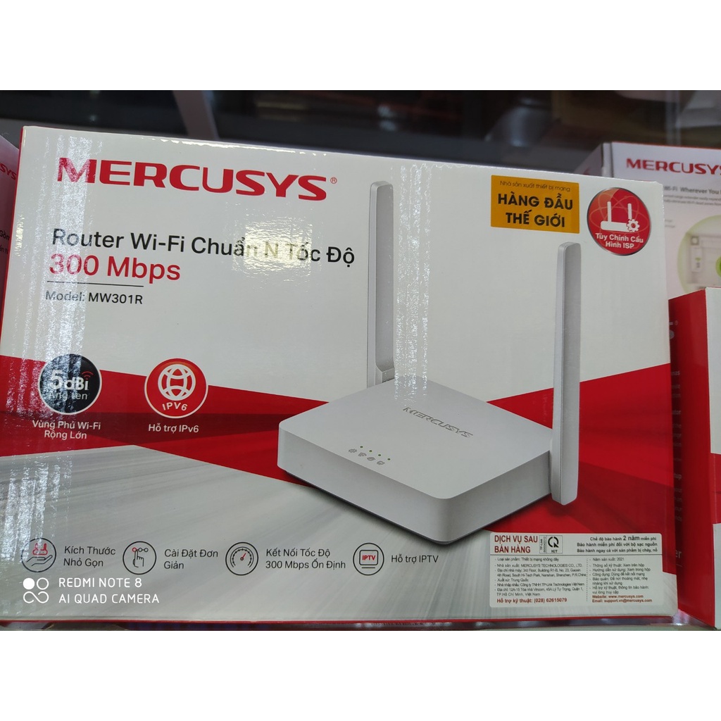 KHO BUÔN BỘ PHÁT WIFI MERCUSYS 2 RÂU  MW301R
