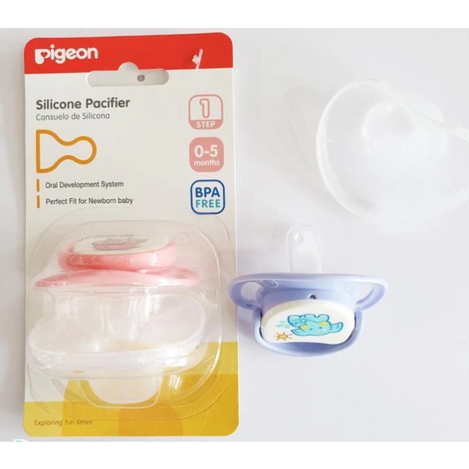 Núm ti ngậm pigeon chất liệu silicon siêu mềm cho bé