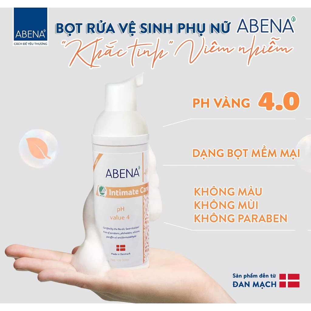 Nước rửa vệ sinh phụ nữ nhập khẩu Châu Âu an toàn cho sức khỏe Abena Intimate Care