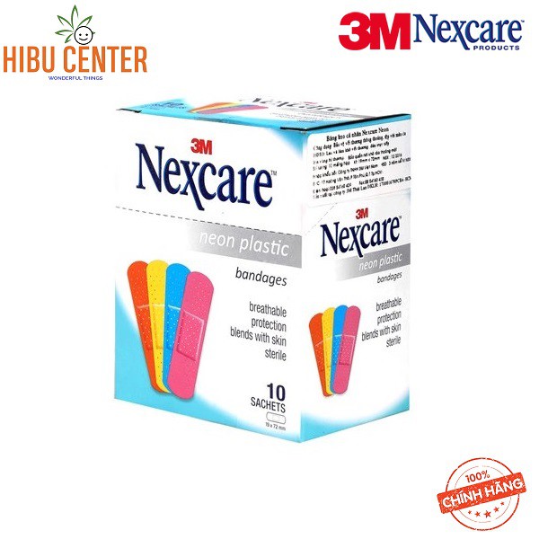 Hộp Băng Keo Cá Nhân Màu Neon 3M Nexcare 9 miếng/gói, 10 gói/hộp - XH002023402 – Hàng Chính Hãng – HIBUCENTER