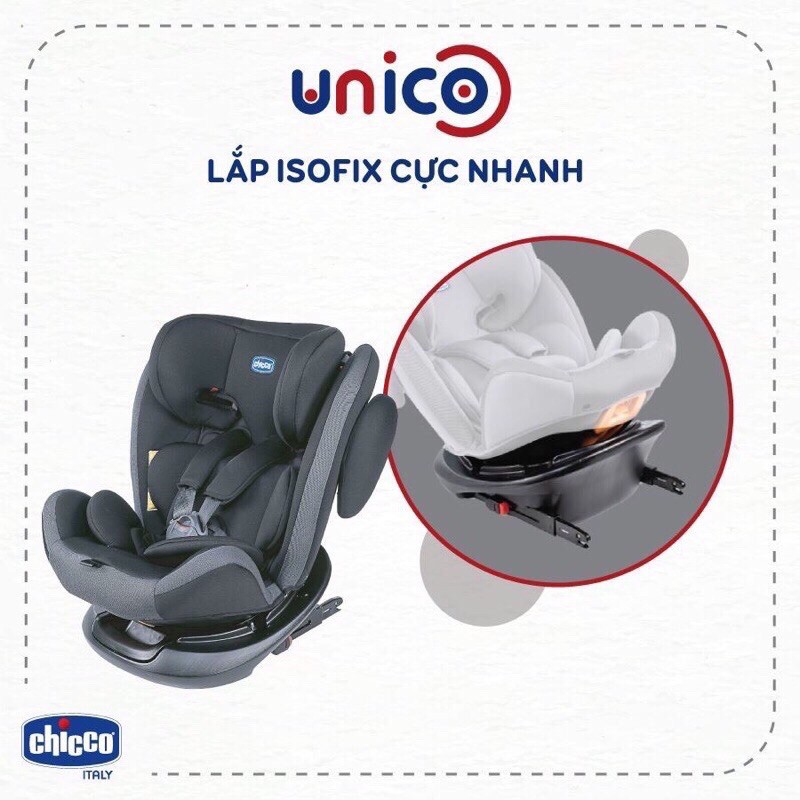 GHẾ NGỒI Ô TÔ XOAY 360 ĐỘ CHICCO UNICO ISOFIX 0-12Y