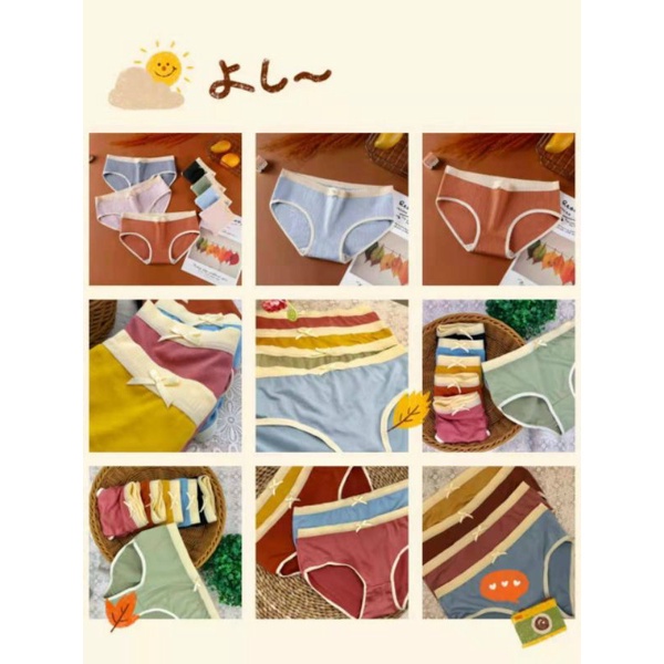 Quần lót nữ cotton nơ vải mềm ôm bụng nâng mông kháng khuẩn thấm hút tốt KIMCHIBIKINI QL182