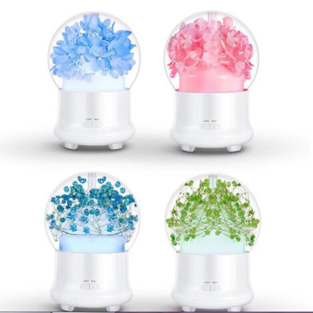 AS2 QZ Máy Khuếch Tán Tinh Dầu siêu âm Tú Cầu Hoa vong mạng, Phun Sương Tạo Ẩm dòng 2020 13 AS2