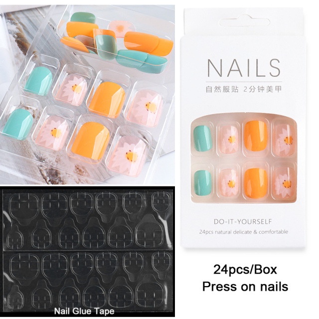 Set 24 Miếng Dán Trang Trí Móng Tay 2022 Kiểu Dáng Mới