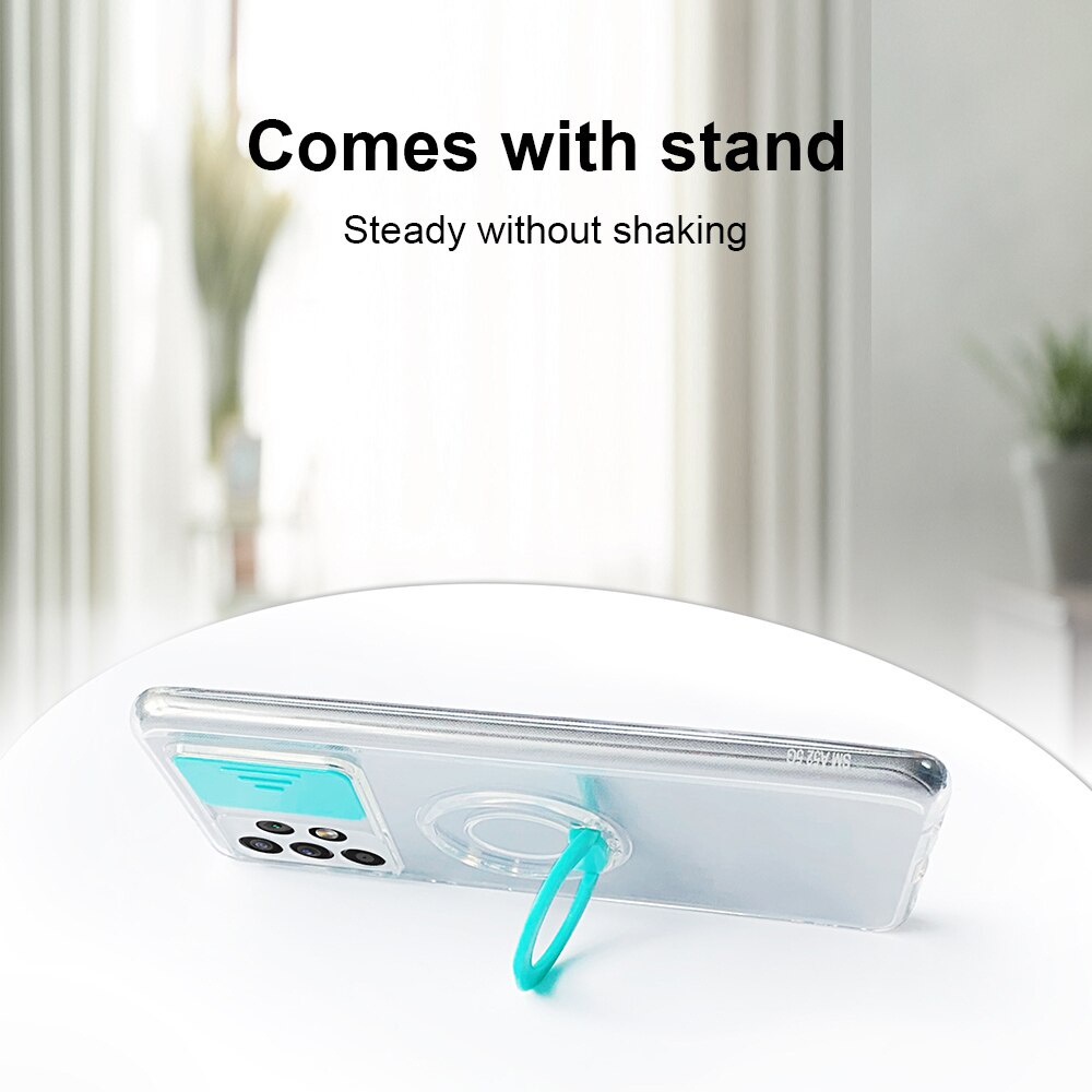 Ốp điện thoại màu kẹo trơn có vòng đỡ thời trang cho Samsung Galaxy S23 S22 Ultra S21 Fe Plus 5G