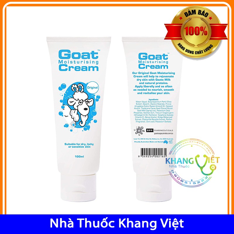 Kem dưỡng ẩm sữa dê Úc Goat Moisturising Cream The Goat Skincare 100ml