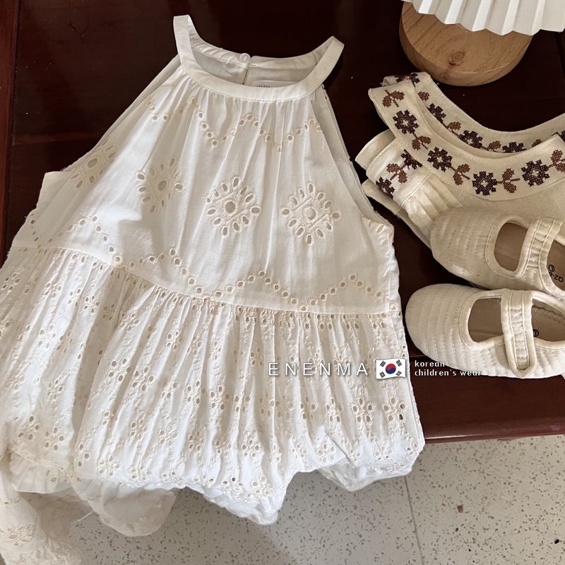 Đầm Cotton Dáng Vừa Thoáng Khí Thời Trang Mùa Hè Hàn Quốc 2022 Cho Bé Gái