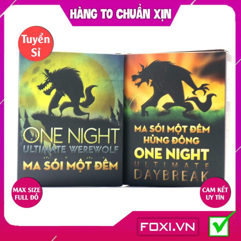 Combo Bài Ma Sói One Night+Day Break-Phiên bản Việt Hóa-Board Game Cao Cấp-Trò chơi trí tuệ