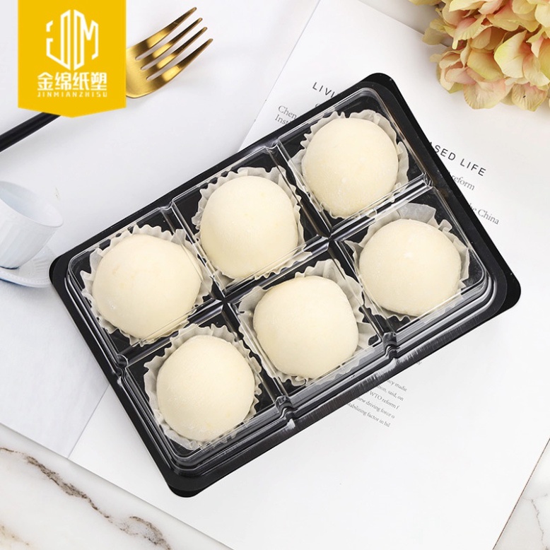 hộp bánh kem [FREESHIP❤️] Combo 50 hộp nhựa pet 6 ngăn tròn