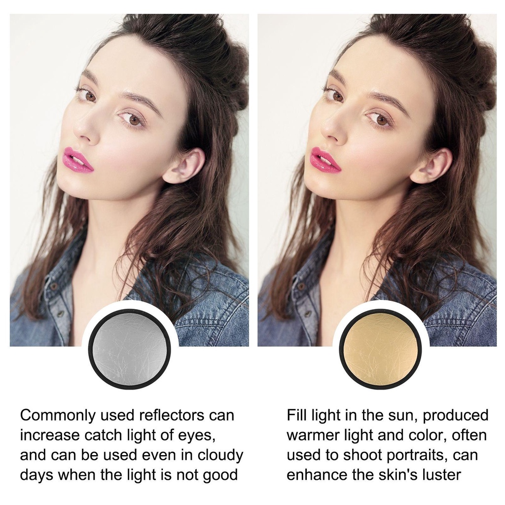 BTLIMER Bảng Phản Chiếu 2 Trong 1 30cm 2 Màu Để Chụp Ảnh