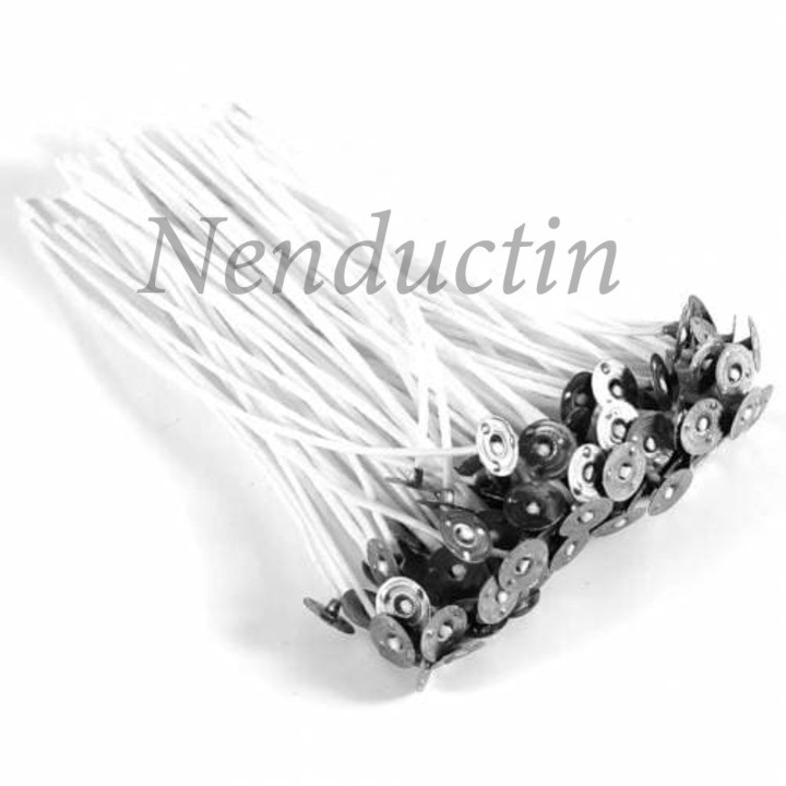 10 Bấc nến 15,5cm,,13cm,9cm 100% cotton đức tín làm đèn cầy - bấc đã chuốt sáp sẵn