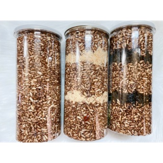 Combo hoàn hảo gồm gạo lứt cháy tỏi, 1 gạo lứt rong biển,1 gạo lứt chà bông