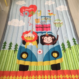 Thảm Cotton Chần Bông Hàn Quốc hình Animals Bus