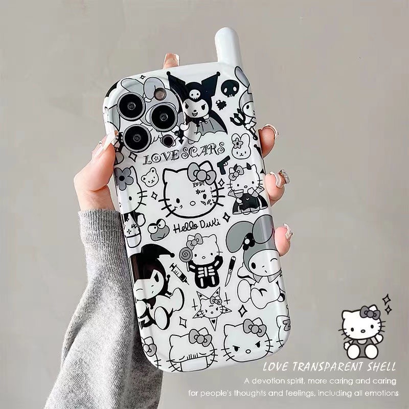 Ốp Điện Thoại Hình Hello Kitty Cho iPhone 13 Pro Max 12 Pro Max 11 Pro Max 7 8 Plus SE 2020 Xs Max XR