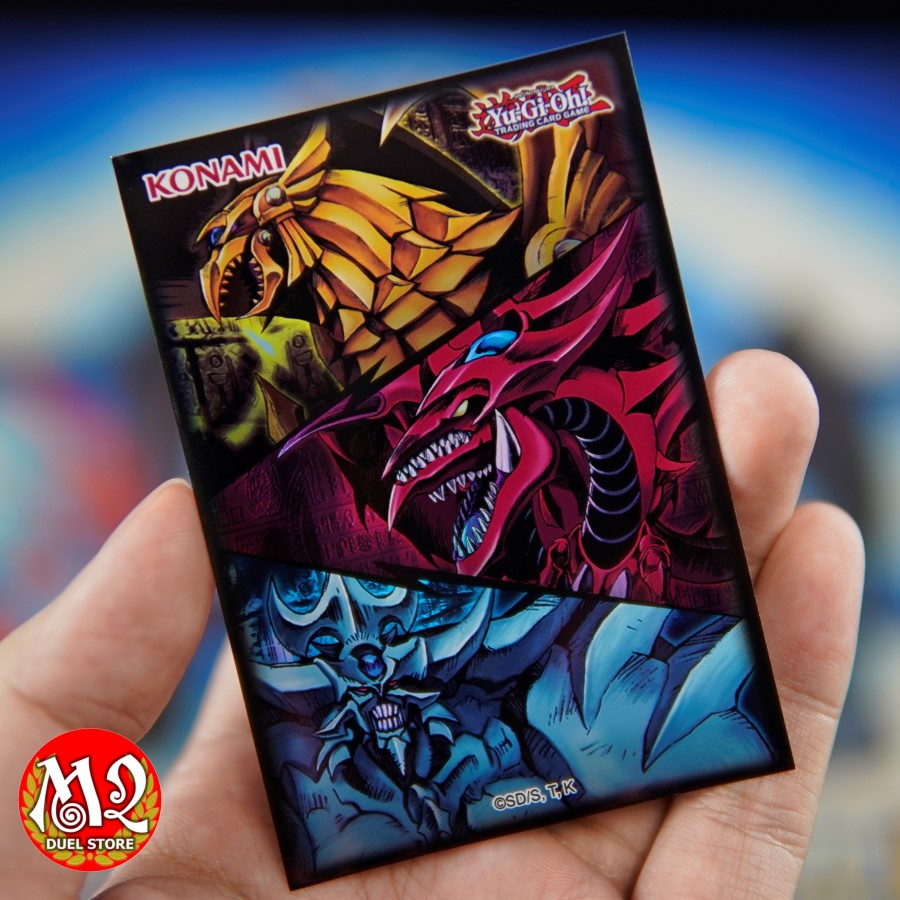 Bọc bài cho Yugioh KONAMI Egyptian God Slifer, Obelisk, &amp; Ra Card Sleeves - Kích thước 63 x 90 mm - Bán lẻ 5 10 15