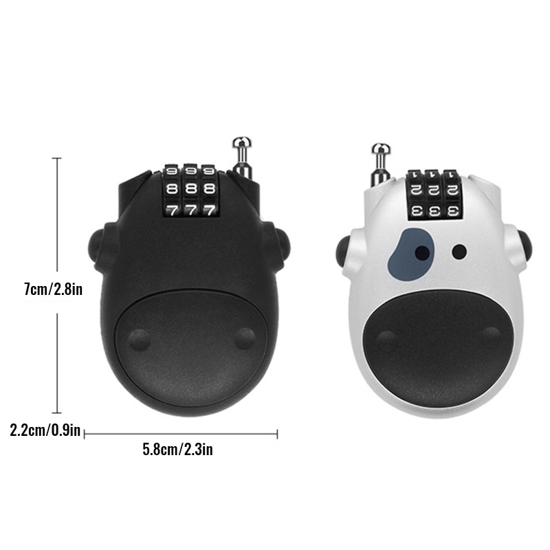 Ổ Khóa Chống Trộm Cho Xe Đạp / Xe Máy Thiết Kế Nhỏ Gọn Trọng Lượng Nhẹ 80cm Tiện Dụng