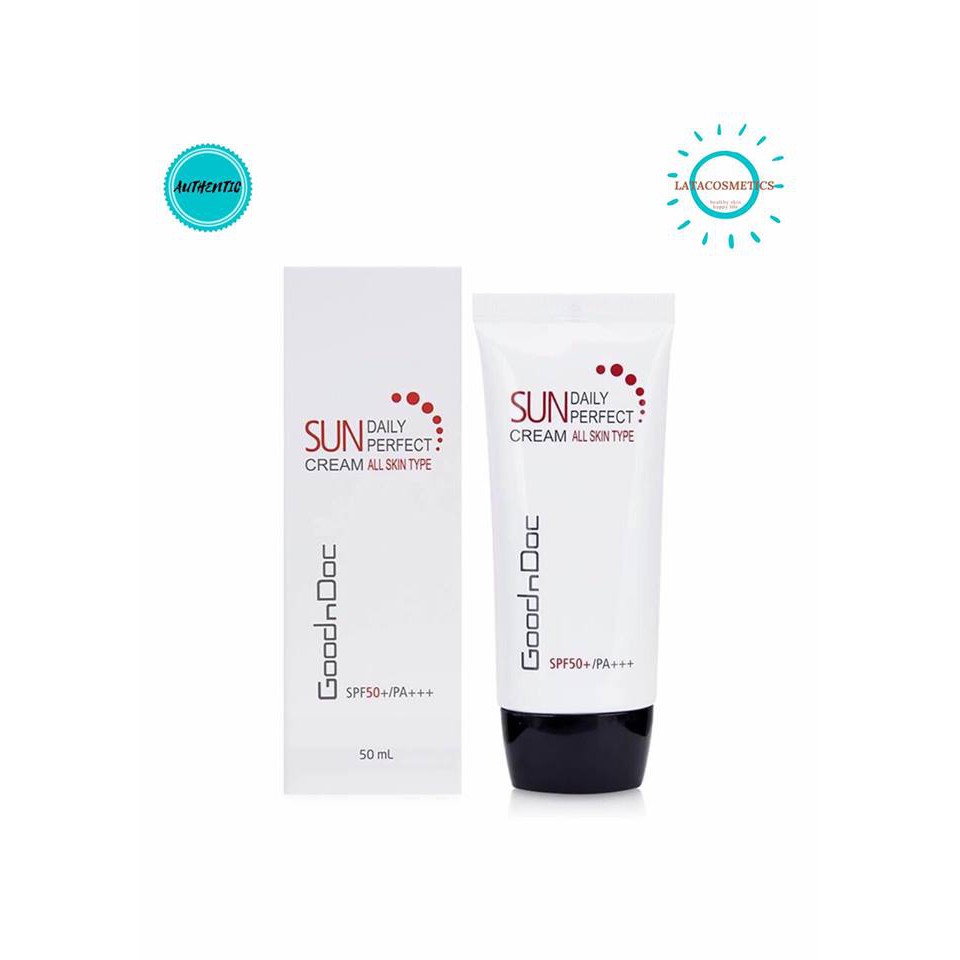 KEM CHỐNG NẮNG SÁNG DA GOODNDOC SUN DAILY PERFECT CREAM SPF50+ PA+++ 50ml MỸ PHẨM CHÍNH HÃNG] [FREESHIP TOÀN QUỐC]