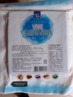 (50 Lá/1 gói) RONG BIỂN CUỘN CƠM GIMBAB YAKI